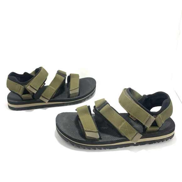 TEVA CROSS STRAP TRAIL DARK OLIVE HIKING MEN'S SANDALS SIZE US SIZE 9 - Picture 1 of 14
